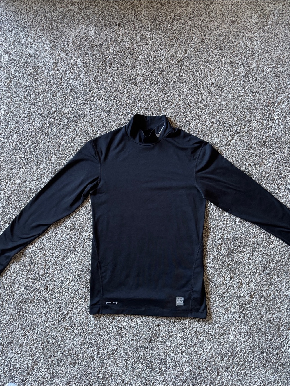 Nike Compression Black Long-Sleeve Mock Neck Performance Top